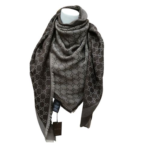 gucci wool scarf brown|original Gucci silk scarf.